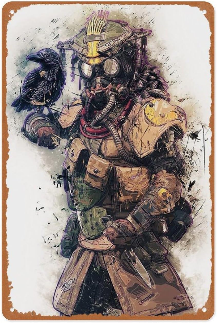 Gaming Console In - Retro-Spiel-Metallschild - Apex Legends Bloodhound -