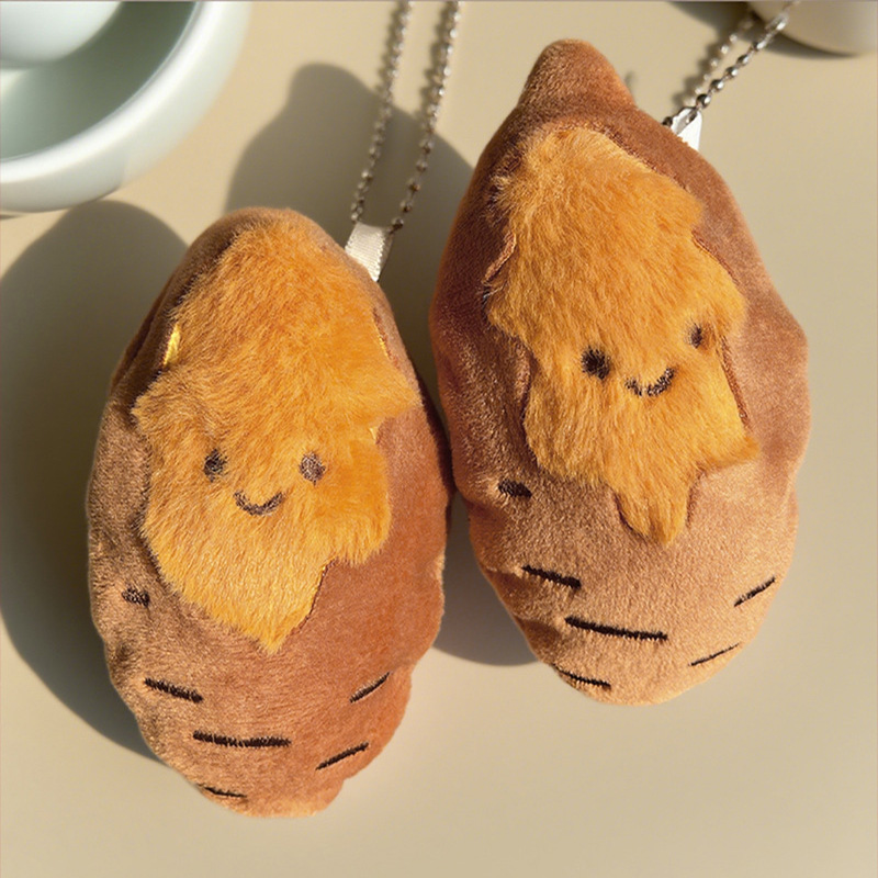 Gaming Console Keychain - Süßkartoffel-Plüsch-Schlüsselanhänger Hautfreundlicher Plüschpuppen-Schlüsselanhänger Handtaschen-Schlüsselanhänger Cartoon-Schlüsselanhänger-Anhänger